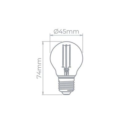 Lâmpada Led Stella Mini Bulbo Bolinha 3w E27 Bivolt 3000k - Luz Amarela