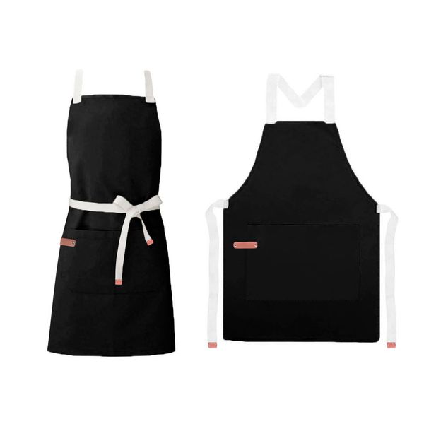 Avental Preto Algodao Vegano Cafeteria Bar Sapataria 10un Avental Preto Algodao Vegano Cafeteria Bar Sapataria 10un