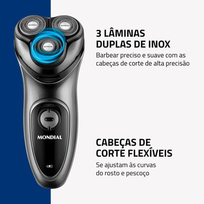 Barbeador Elétrico Power Shave Mondial - BE-02 Bivolt