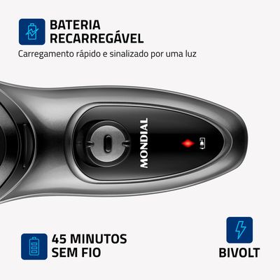 Barbeador Elétrico Power Shave Mondial - BE-02 Bivolt