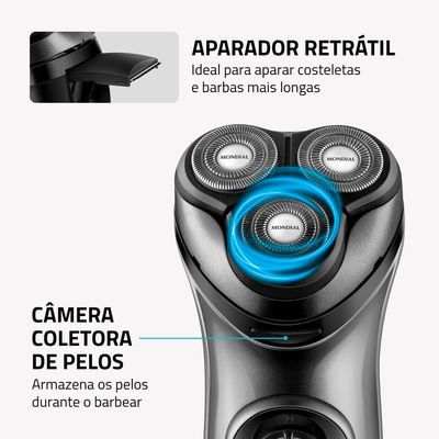 Barbeador Elétrico Power Shave Mondial - BE-02 Bivolt