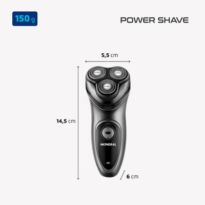Barbeador Elétrico Power Shave Mondial - BE-02 Bivolt