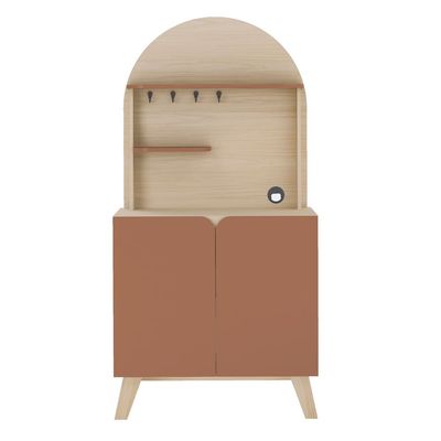 Cantinho do Café Artely Viena com 2 portas e 3 prateleiras 80cm de largura Naturale e Terracota