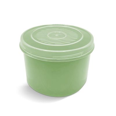 Pote Com Tampa Rosca Redondo 400 Ml Plasvale Verde