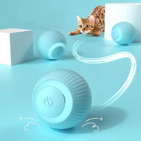 Brinquedos Elétricos para Gatos - Bolas Interativas Automáticas rosa