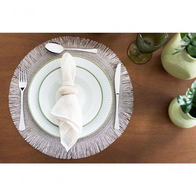 Prato Raso Tramontina Lineare 25cm Em Porcelana Decorada