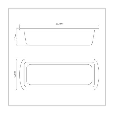Kit 2 Formas Retangulares para Pão Bolo 1,9L Assadeira 30cm