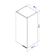 Armário Aéreo Bartira Cristal com 1 Porta, 2 Prateleiras e 40cm de largura - Lâmina Mel/Azul Royal Lâmina de Mel/Azul Royal