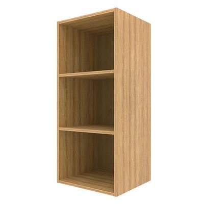 Armário Aéreo Bartira Cristal com 1 Porta, 2 Prateleiras e 40cm de largura - Lâmina Mel/Azul Royal Lâmina de Mel/Azul Royal