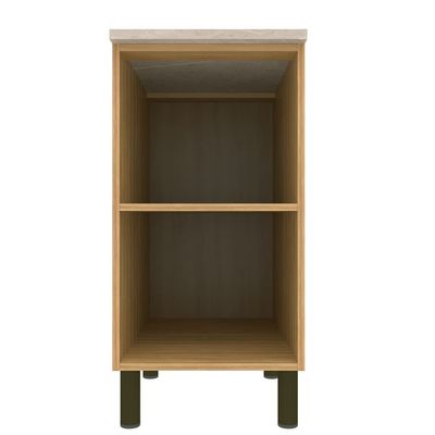 Balcão Bartira Cristal em MDP com 1 Porta, 40cm de Largura - Lâmina de Mel/Azul Royal Lâmina de Mel/Azul Royal