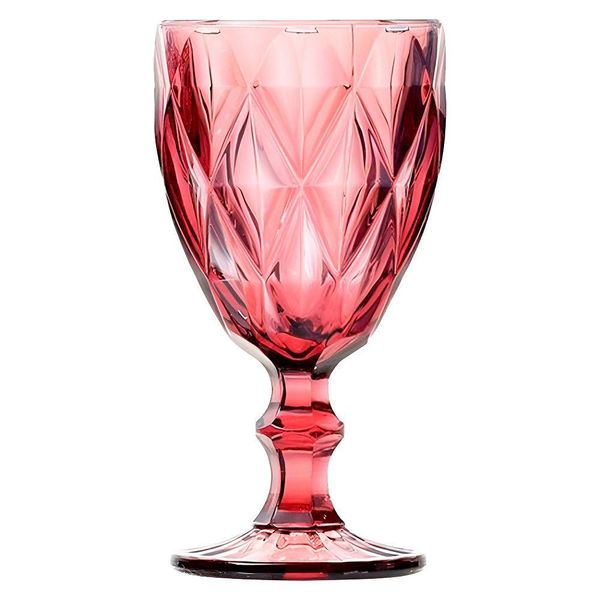 Taça De Vidro Diamond Diamante Rosa Lilás 300ml água Class Home Taça De Vidro Diamond Diamante Rosa Lilás 300ml água Class Home