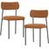 Kit 02 Cadeiras Estofadas Para Sala De Jantar Melina L02 Bouclê Terracota - Lyam Decor
