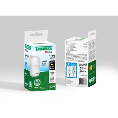 Kit 20 Lâmpadas Led Bulbo Tkl 15w Taschibra E27 Bivolt 6500k Frio