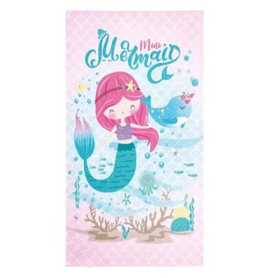 Toalha Banho Infantil Felpudo 70x115cm Dohler Mini Mermaid