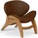 Poltrona Decorativa Orgânica Sala Living Kadosh L02 Couríssimo Marrom - Lyam Decor