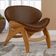 Poltrona Decorativa Orgânica Sala Living Kadosh L02 Couríssimo Marrom - Lyam Decor