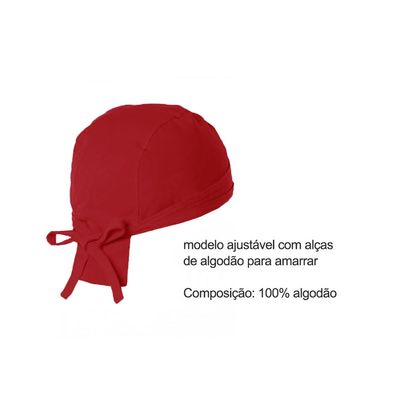 Avental Cintura e Bandana Vermelho Artes Pintura Cafeteria