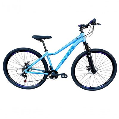 Bicicleta Aro 29 Gta Start Feminina Alumínio 27v K7 Freio A Disco Mecânico Garfo Com Suspensão- Azul/roxo