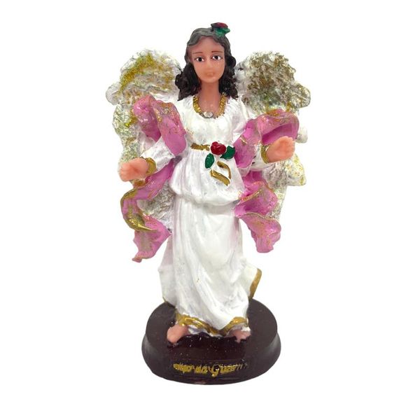 Imagem Anjo da Guarda Rosa em Resina 14 cm
