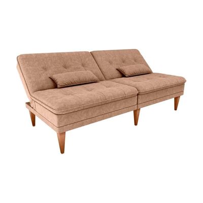 Sofá Cama 3 Lugares Reclinável Casal Premium 1,90 Larg Pietra Matrix Boucle Marrom
