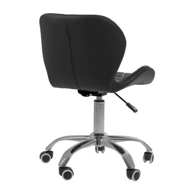 Conjunto 4 Cadeiras Office Eiffel Slim Giratória Ajustável Preta