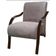 Poltrona Vênus Suede Bege 01 Lugar Braço Madeira