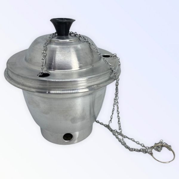 Turíbulo para Defumação Médio em Alumínio e Corrente 14 cm