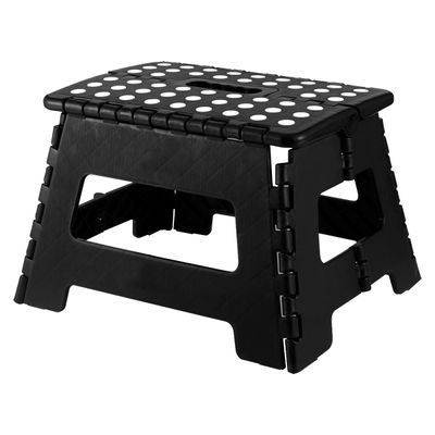 Banqueta Dobrável Banco De Plástico Multiuso 22cm Banquinho Para Camping Pesca Portátil Preto