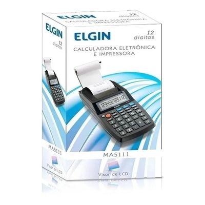 Calculadora Bobina Mesa Eletrônica Impressora 12 Dígitos - MA 5111