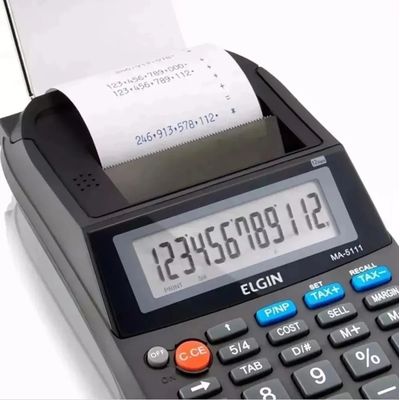 Calculadora Bobina Mesa Eletrônica Impressora 12 Dígitos - MA 5111
