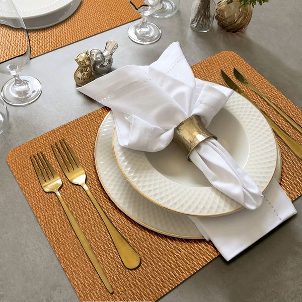 8 Jogo Americano Mesa Posta Luxo Impermeável Pvc Plh Lje 8 Jogo Americano Mesa Posta Luxo Impermeável Pvc Plh Lje