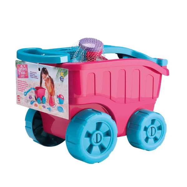 Carro de Praia Divertoys com Acessórios Rosa Carro de Praia Divertoys com Acessórios Rosa