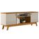 Rack Para Sala De Estar Tv 75 Pol Pés Retrô Eller L05 Nature Off White - Lyam Decor