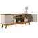 Rack Para Sala De Estar Tv 75 Pol Pés Retrô Eller L05 Nature Off White - Lyam Decor