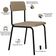 Kit 02 Cadeiras Estofada Para Sala De Jantar Sense Preto C01 Linho Areia - Lyam Decor