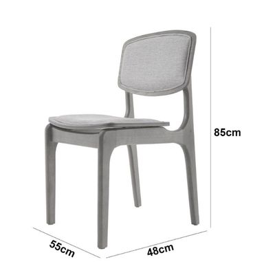 Conjunto Com 2 Cadeiras Malta Moderna Mobília Bouclê 01 Cinamomo Imbuia