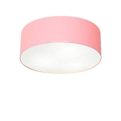 Plafon De Sobrepor Cilíndrico Sp-3046 Cúpula Cor Rosa Bebê