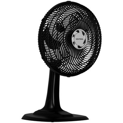 Ventilador de Mesa  Turbo 30 cm 52 W 6 Pás 3 Velocidades Ventisol Preto / 220V