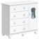 Cômoda 1 Porta 4 Gavetas Luna - Moveis Peroba Branco Brilho
