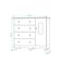 Cômoda 1 Porta 4 Gavetas Luna - Moveis Peroba Branco Brilho