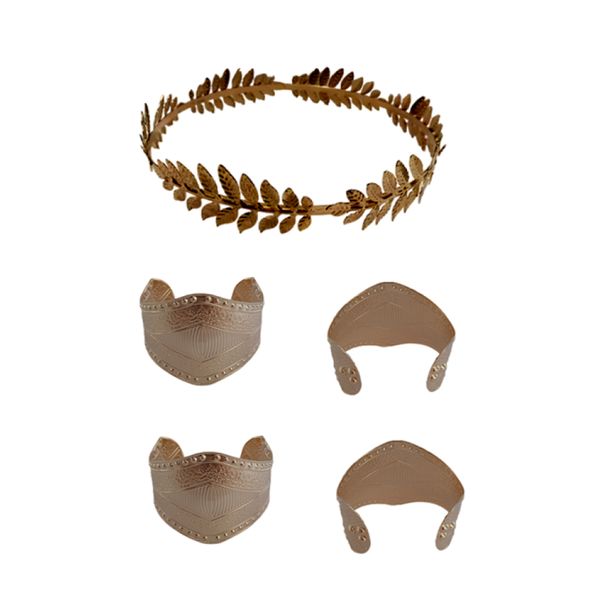 Fantasia Deusa Grega C/ 1 Tiara Arco e 2 Braceletes Roma
