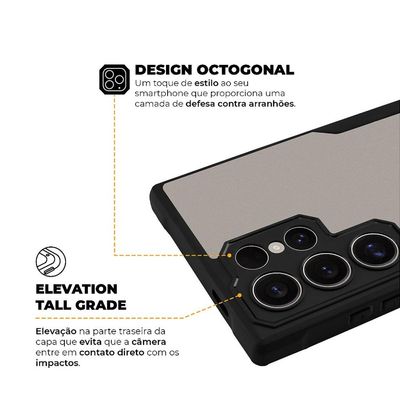 Capa para Samsung Galaxy S24 Ultra - Dual Sense Preta - Gshield