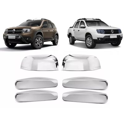 Kit Aplique Capa Cromada Retrovisor Maçanetas Duster 2019