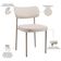 Cadeira Decorativa Sala De Jantar Melina Base Arena L02 Linho Cru - Lyam Decor