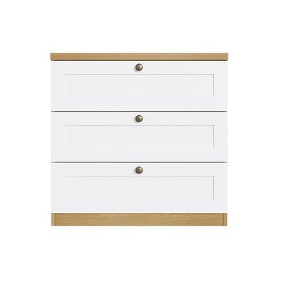 Cômoda Genialflex Infinity 3 Gavetas 100% Mdf Savana-branco