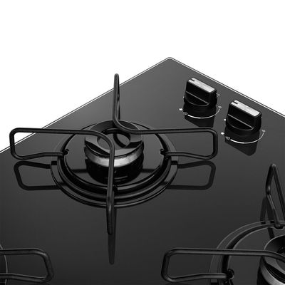 Cooktop 4 Bocas CD060BE a Gás Mesa de Vidro Temperado Consul Preto / Bivolt