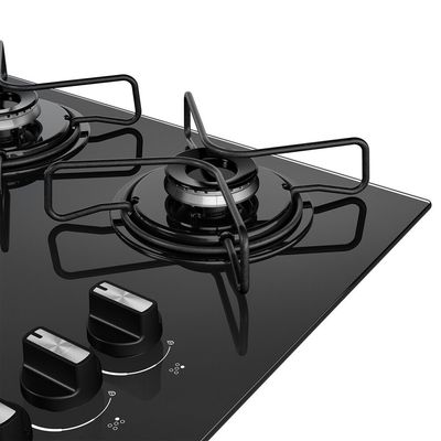 Cooktop 5 Bocas CD075BE a Gás Mesa de Vidro Temperado Consul Preto / Bivolt