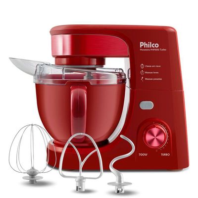 Batedeira Planetária 4,5 Litros 700W Vermelha - PHP500V Turbo Philco Vermelho / 110V