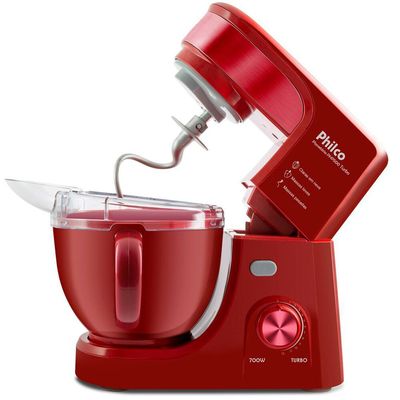 Batedeira Planetária 4,5 Litros 700W Vermelha - PHP500V Turbo Philco Vermelho / 110V