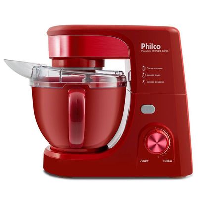 Batedeira Planetária 4,5 Litros 700W Vermelha - PHP500V Turbo Philco Vermelho / 110V